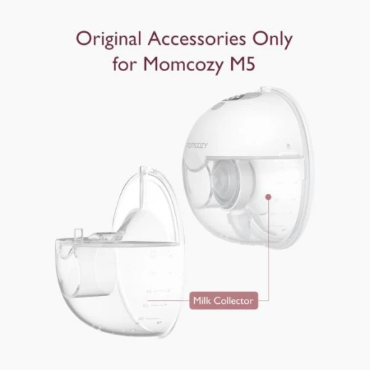 Momcozy Collector Cup Full Set Compatible with Momcozy M5 Breast Pumps, Hands Free Breastfeeding, QM1290S - Momcozy - Image 2