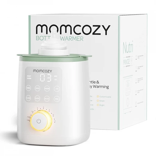 جهاز تسخين زجاجات الأطفال Momcozy Nutri، تسخين سريع، ضوء ليلي، حليب الأم وتركيبة جهاز تسخين زجاجات الأطفال Momcozy Nutri، تسخين سريع، ضوء ليلي، حليب الأم وتركيبة