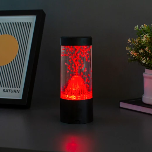 مصباح الحمم البركانية المستدير من RED5 يعمل بمنفذ USB أو ببطاريات AA لإضاءة محيطة وديكور مكتبي - Image 3