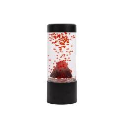 RED5 Volcano Round Atmospheric Lava Lamp USB or AA Powered for Ambient Lighting and Desk Decor