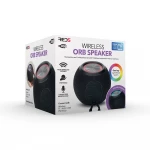 مكبر صوت Orb اللاسلكي المحمول لون برتقالي، أضواء LED متغيرة الألوان