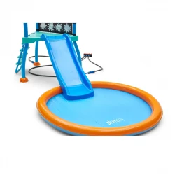 Plum Water Park Splash Station with Slide, Sprinklers, and Water Accessories