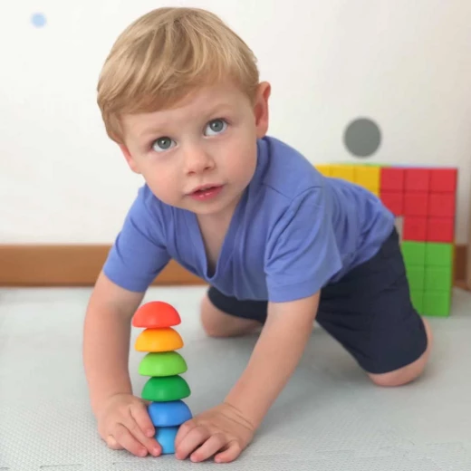 مجموعة بناء مغناطيسية Geomag Magicube RE Blocks Stacking 6 قطع 6 قطع عمر 1+ - Image 3