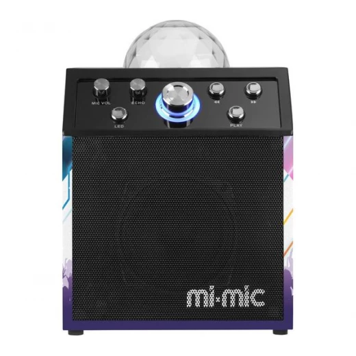 Mi Mic TY6088A Bluetooth Karaoke System Black, LED Party Lights, 10W Output - Image 3