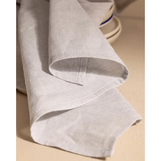 Madame Coco Carree Kitchen Towel Set of 2, Premium Quality Cotton, Highly Absorbent, White and Grey Color Combination, Machine Washable, Durable, Includes 2 Towels for Kitchen Use - Madame COCO - Image 3