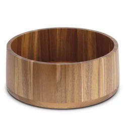 Pujadas Wooden Serving Bowl 30cm Diameter 12cm Height Natural Wood Grain Design Perfect for Salads and Pasta Dishes Durable and Stylish