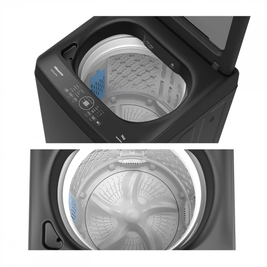 غسالة ملابس Hisense تحميل علوي 11 كجم أسود بتقنية iBubble مع غطاء إغلاق ناعم لغسيل فعال - هيسنس - Image 4