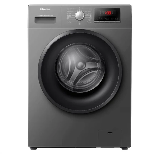 غسالة هايسنس WFQP8012JT-S تحميل أمامي 8 كجم فضي 1200 دورة في الدقيقة محرك إنفيرتر بخار غسالة هايسنس WFQP8012JT-S تحميل أمامي 8 كجم فضي 1200 دورة في الدقيقة محرك إنفيرتر بخار