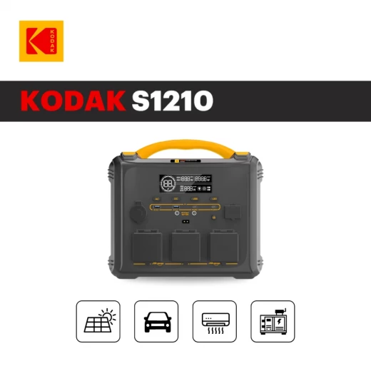 محطة طاقة كوداك S1210 المحمولة 1200 واط، إمداد طاقة للطوارئ، شحن بالطاقة الشمسية محطة طاقة كوداك S1210 المحمولة 1200 واط، إمداد طاقة للطوارئ، شحن بالطاقة الشمسية