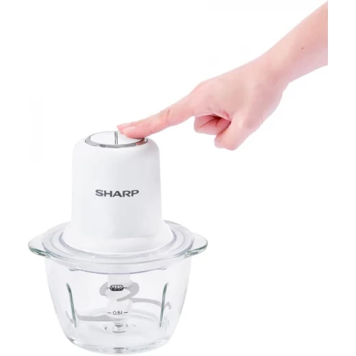 Sharp Vegetable Chopper – 350W Power – 1.2L Capacity – White Color – Practical design for quickly and easily chopping and mincing vegetables, ideal for everyday use in the kitchen - SHARP - Image 3