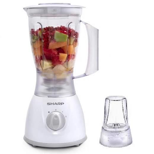 Sharp EM-TP12-W3 Blender – 400W Power – 1.5L Jar – White Color – A practical kitchen appliance for easily and quickly preparing juices, shakes, and smoothies Sharp EM-TP12-W3 Blender – 400W Power – 1.5L Jar – White Color – A practical kitchen appliance for easily and quickly preparing juices, shakes, and smoothies