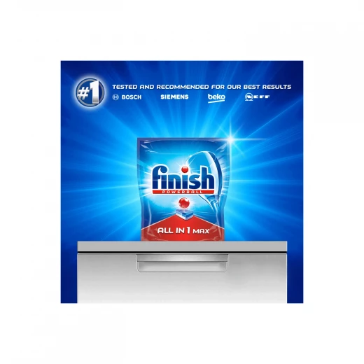 أقراص غسالة الصحون Finish All-in-One Max برائحة الليمون 90 قرص – تنظيف قوي يزيل الدهون والبقع الصعبة، يمنح الأطباق لمعاناً مثالياً ويحمي الزجاج، تركيبة فعالة لغسالات الصحون مع رائحة ليمون منعشة - فينيش - Image 6