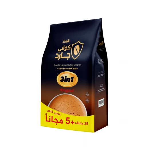 قهوة شموط فورية 3×1 – مزيج قهوة أردنية فاخرة 3 في 1 مع القهوة والكريمة والمحلي، سهلة التحضير، بطعم ورائحة غنية، خليط القهوة الفورية الأصلي لعشاق القهوة