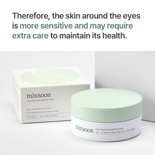Mixsoon Cica Hyal Eye Patches, Hydrating Hydrogel, 30 Pairs, Reduces Fine Lines - Image 3