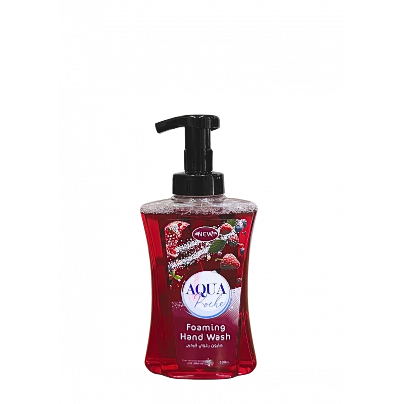 Aquarosh Berry & Pomegranate Foaming Hand Soap 500 ml – Gentle Cleansing Formula with Soft Foam, Easy Rinse, Refreshing Fruity Fragrance, Moisturizing and Suitable for Daily Use on All Skin Types, Leaving Hands Clean and Smooth - Aqua Roche