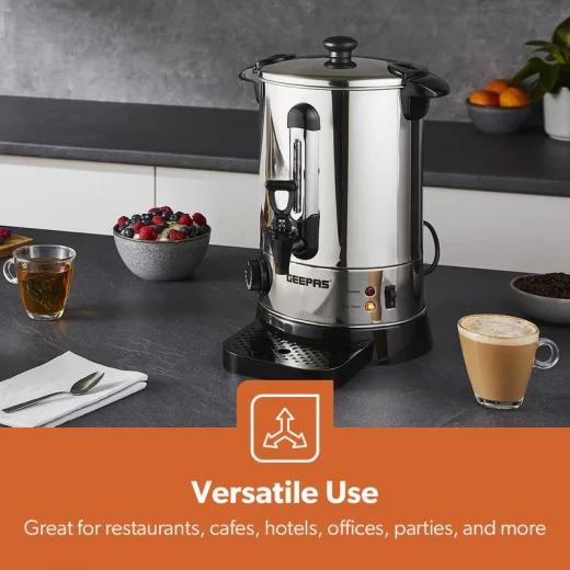 Geepas 6.8L Water Boiler – Stainless Steel Body, Auto & Reset Thermostat, High Energy Efficiency, Fast Boiling, Ideal for Home, Hotels & Hospitals, 22.5 cm Diameter - GEEPAS - Image 4
