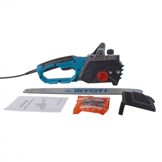 BIYOTI BYT-713 Electric Chain Saw 2500W with powerful copper motor and 16 inch bar delivers strong and efficient cutting performance. Ideal for wood cutting, farming, and heavy-duty use. - BIYOTI - Image 3