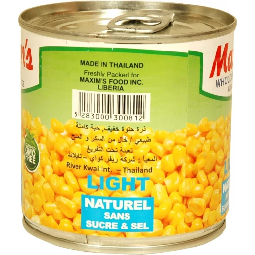 Maxim Sweet Diet Corn 340g Canned Whole Kernel Corn for Healthy Eating - Image 2