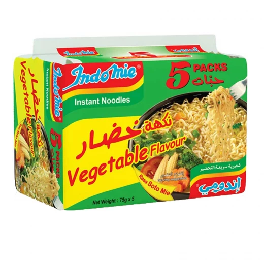 Indomie Noodles Vegetable Flavor 75g Pack of 5 Instant Noodles Perfect for a Quick and Delicious Meal, Easy to Prepare and Enjoy at Home or On the Go, Convenient Food Option Indomie Noodles Vegetable Flavor 75g Pack of 5 Instant Noodles Perfect for a Quick and Delicious Meal, Easy to Prepare and Enjoy at Home or On the Go, Convenient Food Option
