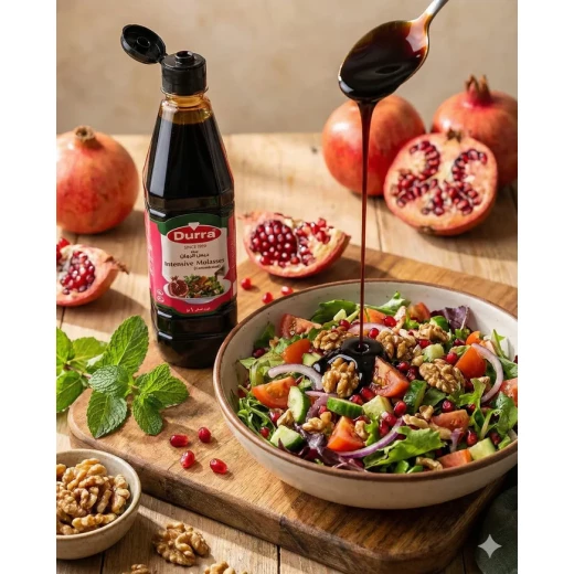 Al Durra Pomegranate Molasses 1000g, Premium Syrup for Culinary Delights, Enhance Dishes & Drinks with Tangy Sweetness, Ideal for Recipes, Sauces & Marinades - Image 4