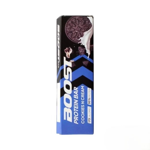 Boost Protein Bar Cookies and Cream 60g Healthy Snack for Energy and Nutrition Boost Protein Bar Cookies and Cream 60g Healthy Snack for Energy and Nutrition