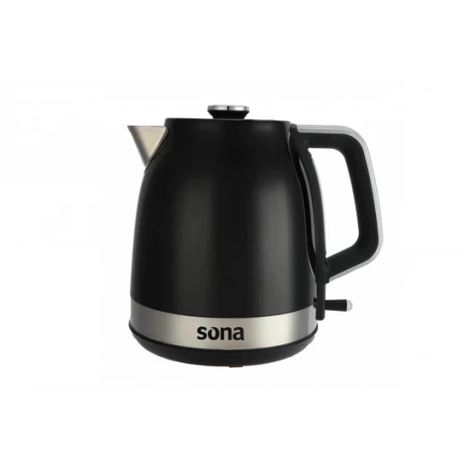 Sona Electric Kettle 1.7L Stainless Steel Black with LED Indicator, Rapid Boil Technology, Automatic Shutoff and Boil Dry Protection, Cordless Design for Easy Serving Sona Electric Kettle 1.7L Stainless Steel Black with LED Indicator, Rapid Boil Technology, Automatic Shutoff and Boil Dry Protection, Cordless Design for Easy Serving