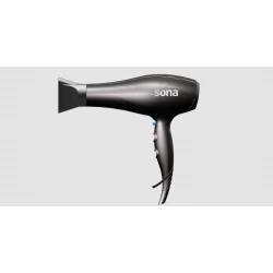 Sona Hair Dryer 2200W Black, 2 Speeds, 3 Heat Settings, Ionic Technology – Powerful Hair Dryer Model SHD 741 for Fast Drying, Smooth Finish, Hair Protection, and Modern Sleek Design