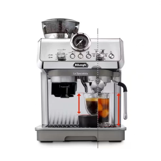 ماكينة إسبريسو ديلونجي La Specialista Arte Evo EC9255.M باللون المعدني – ماكينة احترافية مع تقنية التحضير والطحن المتقدمة، ضغط 15 بار وتصميم معدني متين لتحضير قهوة مثالية في كل مرة - ديلونجي - Image 5