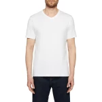 Geox Men's V Neck T Shirt White XL Organic Cotton Breathable - Geox