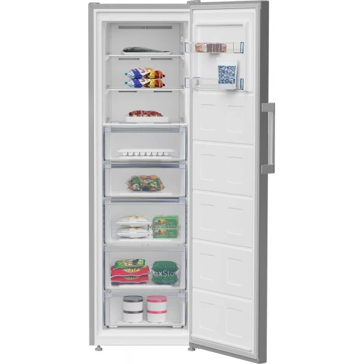 Beko Upright Freezer 8 Drawers No Frost Inverter 286L A+ Prinpia Color RFNG451M21SXB – Spacious Vertical Freezer with Energy Efficient Inverter, No-Frost Technology, Large Storage Capacity, and Modern Design - Beko - Image 3