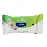 Deep Fresh Daisy Antibacterial Wet Wipes – 15 Pieces Pack for Gentle Hand and Surface Cleaning, Effectively Removes Germs and Bacteria, Safe for Daily Use and Suitable for Kids On the Go - DeepFresh