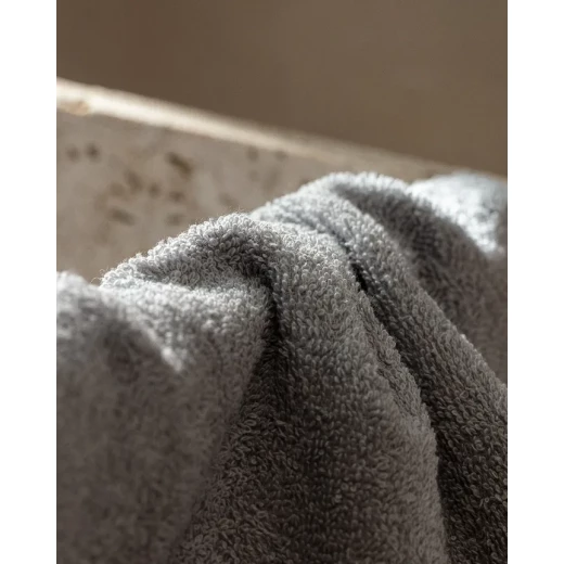 Madame Coco Ryella 2 Piece Hand Towel Set, Luxurious 100% Cotton, Super Absorbent, Soft and Gentle, Gray Color, Perfect for Bathroom and Guest Use, Machine Washable 30x46 cm - Madame COCO - Image 3