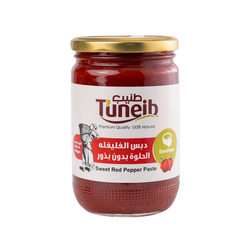 دبس فلفل أحمر حلو بدون بذور 650 غرام – نكهة غنية وطعم مميز، قوام ناعم وجودة عالية، منتج جاهز للاستخدام، مثالي لإضافة طعم مركز ولذيذ للأطباق والطبخ اليومي - طنيب