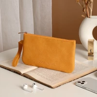 Women's Buckle Wallet in Stunning Mustard Yellow PU Leather, Featuring a Secure Buckle Closure and Stylish Design, Measuring 19cm x 11.5cm x 2cm, Perfect for Everyday Use