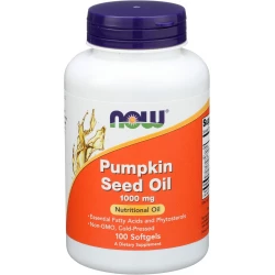 NOW Foods Pumpkin Seed Oil 1000 mg Softgels, Nutritional Support, 100 Count