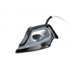 مكواة بخار براون TexStyle 3 SI 3055 باللون الأسود بقوة 2400 واط، تقنية FreeGlide 3D لانزلاق سلس، قاعدة سيراميك، تسخين سريع، نظام منع التقطير وإيقاف تلقائي، مثالية لإزالة التجاعيد بسهولة ونتائج مثالية