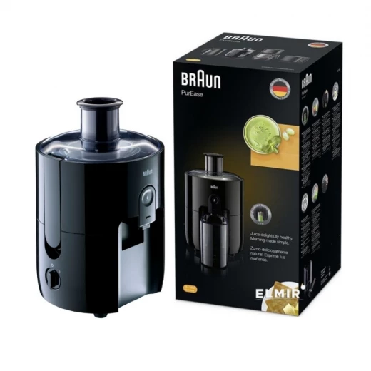 Braun SJ3100BK PurEase Juicer, ColdXtract Technology, 1.25L Pulp Container, Easy Clean, Black Braun SJ3100BK PurEase Juicer, ColdXtract Technology, 1.25L Pulp Container, Easy Clean, Black