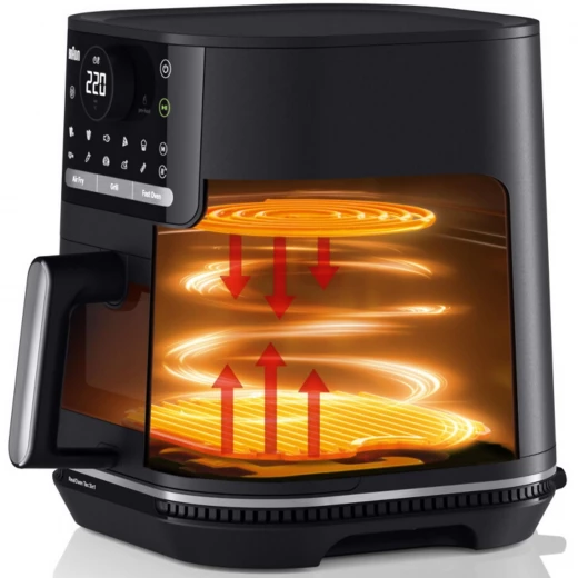قلاية براون MultiFry 5 الهوائية 2 في 1 HF 5050 أسود، تقنية RealOven، سعة 6.0 لتر - Image 6