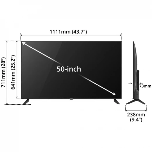 تلفزيون سكاي وورث 50 بوصة سمارت 4K QLED موديل 50Q6000H، تقنية Quantum Dot، شاشة Ultra HD بدقة عالية وألوان نابضة، نظام ذكي للتطبيقات والبث، تصميم أنيق وتجربة مشاهدة سينمائية في المنزل - Image 2