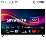 تلفزيون سكاي وورث 50 بوصة سمارت 4K QLED موديل 50Q6000H، تقنية Quantum Dot، شاشة Ultra HD بدقة عالية وألوان نابضة، نظام ذكي للتطبيقات والبث، تصميم أنيق وتجربة مشاهدة سينمائية في المنزل
