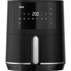 قلاية هوائية براون MultiFry 5 HF5030 لون أسود بسعة 6 لتر، 8 برامج طهي، تقنية RealAir لتوزيع الهواء الساخن، طهي صحي بدون زيت، متعددة الاستخدام للقلي والشوي والخبز، سهلة الاستخدام والتنظيف للمطبخ اليومي