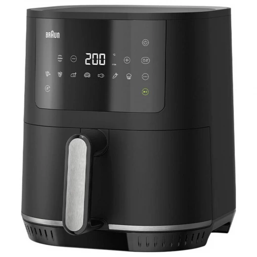 قلاية هوائية براون MultiFry 5 HF5030 لون أسود بسعة 6 لتر، 8 برامج طهي، تقنية RealAir لتوزيع الهواء الساخن، طهي صحي بدون زيت، متعددة الاستخدام للقلي والشوي والخبز، سهلة الاستخدام والتنظيف للمطبخ اليومي - Image 3
