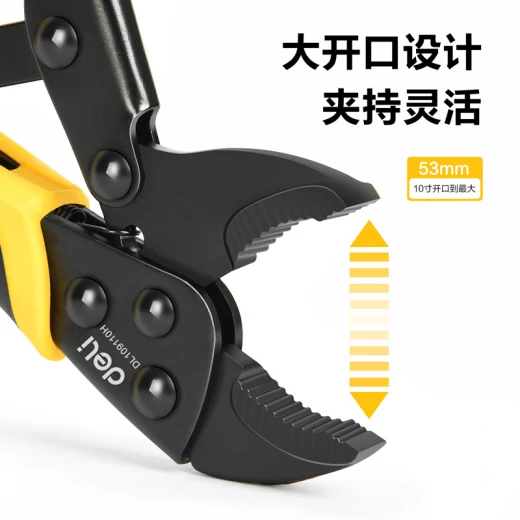 كماشة كبس Deli DL109110H مقاس 10 إنش فك منحني، أداة احترافية لأعمال الكهرباء، تصميم متين وقوي لثني وكبس الأسلاك بدقة، مقبض مريح غير قابل للانزلاق، مثالية للاستخدام الصناعي والمنزلي - ديلي - Image 4