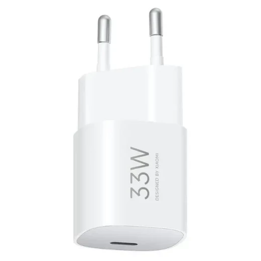 شاحن حائط شاومي33W Nano USB-C EU شاحن سريع صغير الحجم بتقنية الشحن السريع PD/PPS مع منفذ USB-C، شاحن محمول للهواتف الذكية والأجهزة اللوحية، لون أبيض شاحن حائط شاومي33W Nano USB-C EU شاحن سريع صغير الحجم بتقنية الشحن السريع PD/PPS مع منفذ USB-C، شاحن محمول للهواتف الذكية والأجهزة اللوحية، لون أبيض