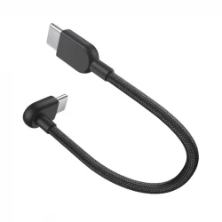 كابل شاومي USB-C إلى USB-C 3A مضفر 10 سم BHR08W0GL شحن سريع 60 واط سلك بيانات متين قصير للهواتف والأجهزة اللوحية واللابتوب تصميم مضغوط عالي الجودة