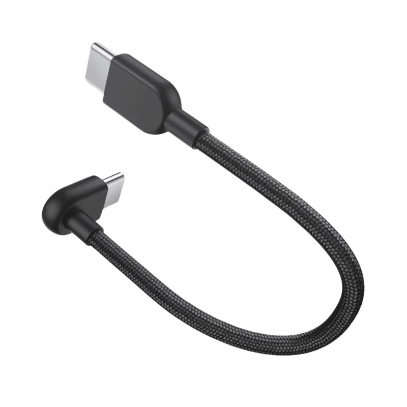 كابل شاومي USB-C إلى USB-C 3A مضفر 10 سم BHR08W0GL شحن سريع 60 واط سلك بيانات متين قصير للهواتف والأجهزة اللوحية واللابتوب تصميم مضغوط عالي الجودة - شاومي