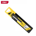 Deli 25mm Utility Knife Blades SK4 Steel 10-Blade Pack for Versatile Cutting Applications and Polishing Tasks, Featuring Sharpness and Durability, Ideal for Various Materials - Deli