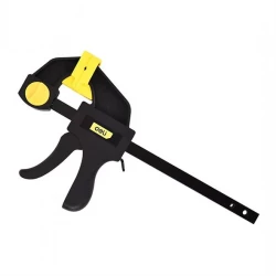 Deli Carpenter's Quick Bar Clamp A3 Steel Trigger Type 6 Inch with Ergonomic Handle for Woodworking Projects 150mm Capacity