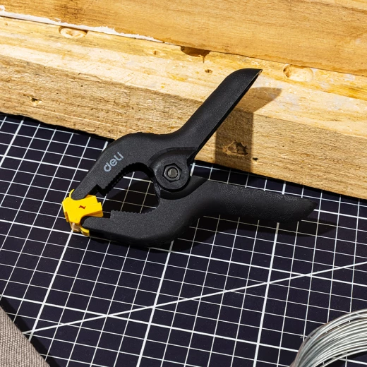 Deli 4 Inch Nylon Spring Clamp Quick Release Clamping Tool for Woodworking and DIY Projects, Heavy Duty Grip, Durable Construction, Easy 1 Hand Operation, Pack of 10 - Deli - Image 2