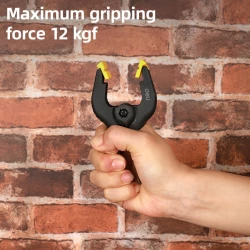 Deli 4 Inch Nylon Spring Clamp Quick Release Clamping Tool for Woodworking and DIY Projects, Heavy Duty Grip, Durable Construction, Easy 1 Hand Operation, Pack of 10